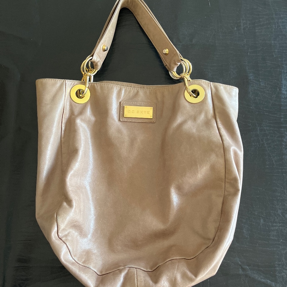 CC Skye Tan Hobo with gold hardware